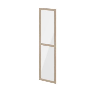 Porte battante verre transparent effet chêne GoodHome Atomia H. 187,2 x L. 49,7 cm