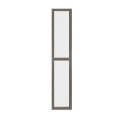 Porte battante verre transparent effet chêne grisé GoodHome Atomia H. 187,2 x L. 37,2 cm