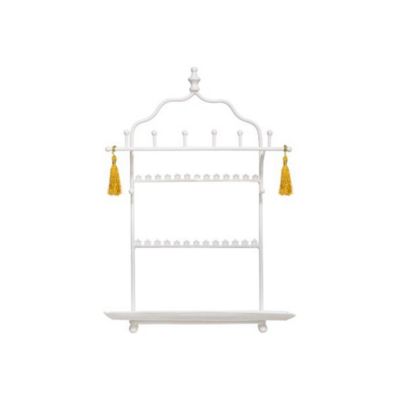 Porte-Bijoux Déco "Idylle Folk" 29cm Blanc