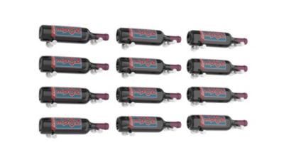 Porte-Bouteille kit mural pour 12 bouteilles Nickel brossé design