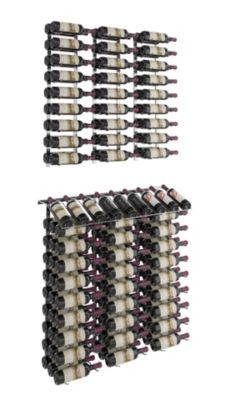 Porte-Bouteille kit mural pour 144 bouteilles Nickel brossé