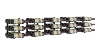 Porte-Bouteille kit mural pour 45 bouteilles noir