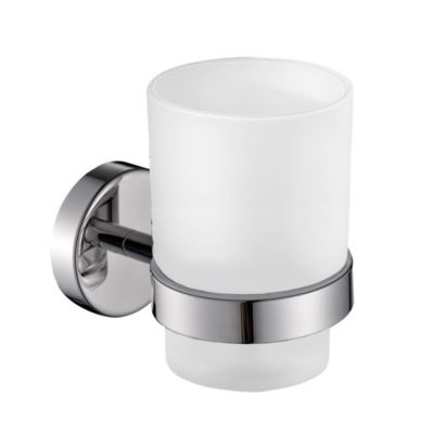 GRIFEMA IBIZA-G30106 Porte-Brosse à Dents En Laiton Avec Verre - Cadre Support Chrome, Design Élégant Salle De Bain