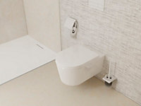 Porte-brosse WC mural blanc mat Hansgrohe