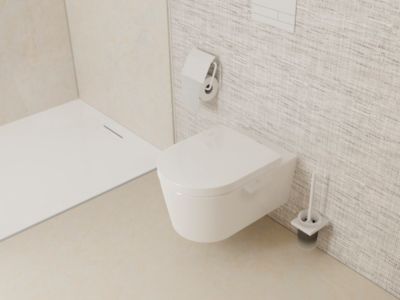 Porte-brosse WC mural blanc mat Hansgrohe