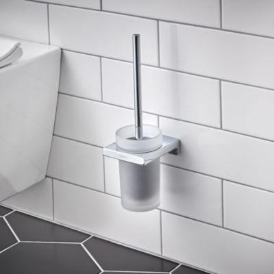 Porte-brosse WC mural chromé Hansgrohe