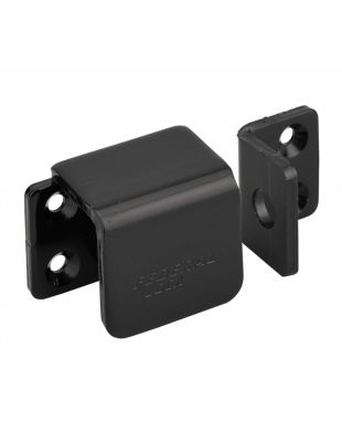 Porte-cadenas renforcé à recouvrement, gauche, acier, protection pour fermeture, noir - THIRARD