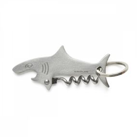 Porte-clés tire-bouchon Requin en Métal - Kikkerland