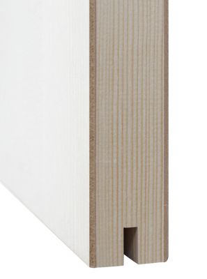 Porte coulissante Alvéolaire gravé prépeinte H.204 x l.73 cm