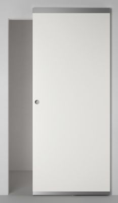 Porte coulissante Arithmos laqué blanc H.204 x l.93 cm