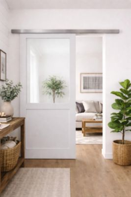 Porte Coulissante Atelier GD Menuiseries – Blanc H204 X L73 Cm – Sans Meneau – Fabrication Française
