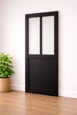 Porte Coulissante Atelier Noir H204 X L63 Cm Gd Menuiseries