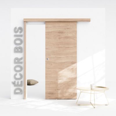 Porte Coulissante avec Rail - Denver 83 cm - Avec butée