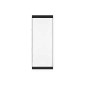 Porte coulissante avec rail invisible - aluminium et verre trempé dépoli - 83 x 210 cm - TORIPA