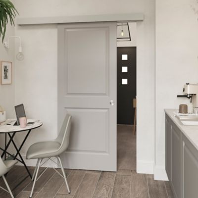 Porte coulissante Camargue blanc H.204 x l.83 cm
