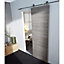 Porte coulissante Geom Triaconta gris clair H.204 x l.83 cm