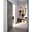 Porte coulissante Geom Triaconta gris clair H.204 x l.93 cm