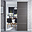 Porte coulissante Geom Triaconta gris H.204 x l.73 cm