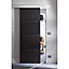 Porte coulissante Geom Triaconta gris H.204 x l.83 cm