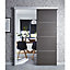 Porte coulissante Geom Triaconta gris H.204 x l.93 cm