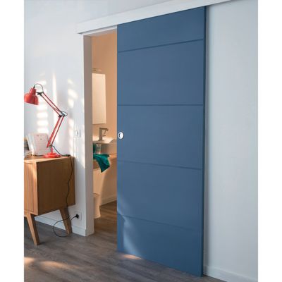Porte coulissante gravée horizontal H.204 x l.83 cm