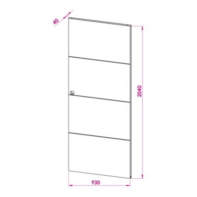 Porte coulissante Inara chêne H. 204 x l. 93 cm Fortia