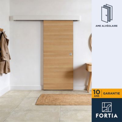 Porte coulissante Inara chêne H. 204 x l. 93 cm Fortia