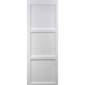 porte Coulissante Korya Blanc 3 Panneaux H204 X L73 Et 2 Coquilles Gd Menuiseries