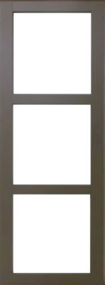 Porte Coulissante Marron Ral7006 Vitrage Transparent H204 X L73 + Rail Alu Blanc Et 2 Coquilles Gd Menuiseries