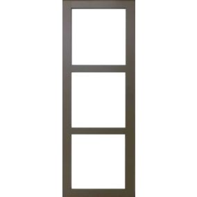 Porte Coulissante Marron Ral7006 Vitrage Transparent H204 X L73 + Système à Galandage (sans Kit Finition) Gd Menuiseries