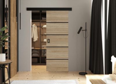 Porte coulissante murale WERDI PLUS 100 chêne sonoma