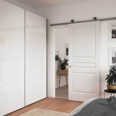 Porte coulissante Ordesa blanc H.204 x l.83 cm