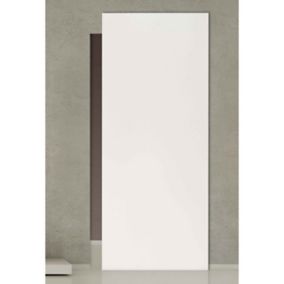 Porte coulissante pour système invisible Geom Arithmos laqué blanc H.220 x l.95 cm