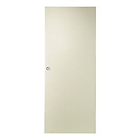 Porte coulissante prépeinte blanche H.204 x l.83 cm
