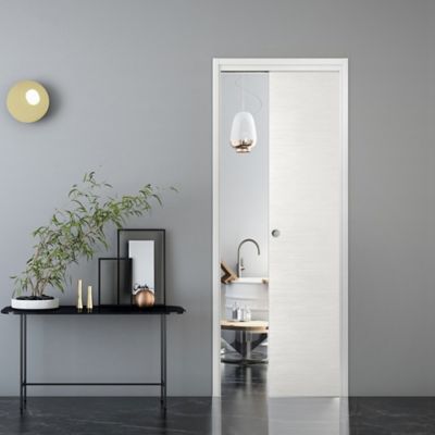 Porte coulissante Summa blanchi H.204 x l.93 cm