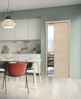 Porte coulissante Summa bois naturel H.204 x l.93 cm