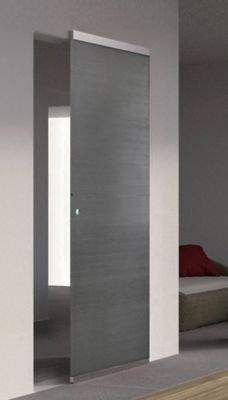 Porte coulissante Summa grise H.204 x l.93 cm