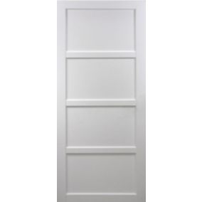 Porte Coulissante Tamera Blanc 4 Panneaux H204 X L73 Gd Menuiseries