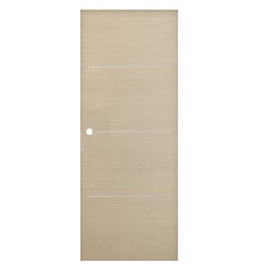 Porte coulissante Triaconta bois naturel H.204 x l.83 cm