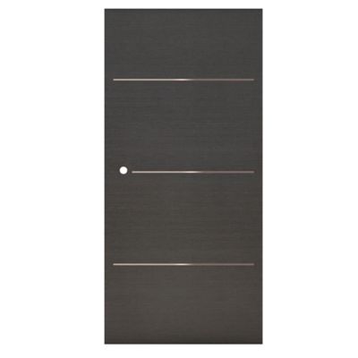 Porte coulissante Triaconta grise H.204 x l.73 cm