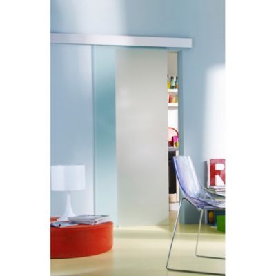 Porte Coulissante Verre Depoli Geom Kidal H 4 X L 93 Cm Castorama