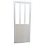 Porte coulissante vitrée esprit atelier blanc H.204 x l.93 cm