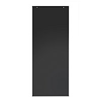 Porte coulissante vitrée noire H.204 x l.83 cm