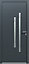 Porte d'entrée aluminium TESS gris 96 x h.218 cm poussant gauche