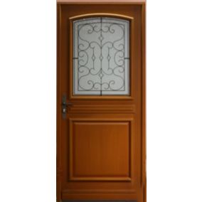 Porte D'Entrée Bois Vitrée, Perault, H,215Xl,90 P, Droit Côtes Tableau