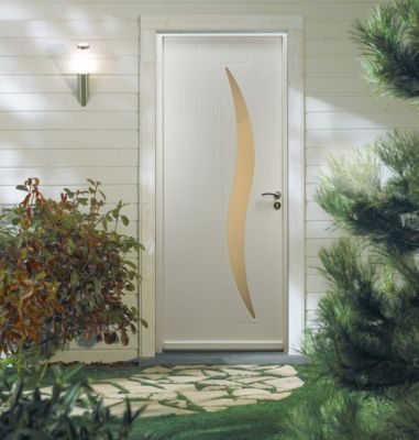 Porte D'entrée Bois Vitrée Venus, H215 X L90 Cm Côte Tableau P. Gauche No Name