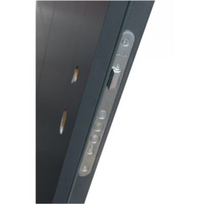 Porte d'entrée CANCUN 90 cm en acier inoxydable - Couleur: Anthracite - Sans Poignée et serrure - Poussant: Droit