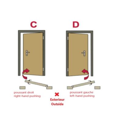 Porte d'entrée double PEGAS 130x200 cm winchester - Sans Poignée et serrure - Poussant: Droit