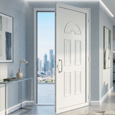 Porte d'entrée en aluminium CLASSIC DESIGN 2201 RAL 9016