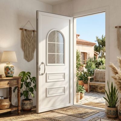 Porte d'entrée en aluminium CLASSIC DESIGN 2302 RAL 9003